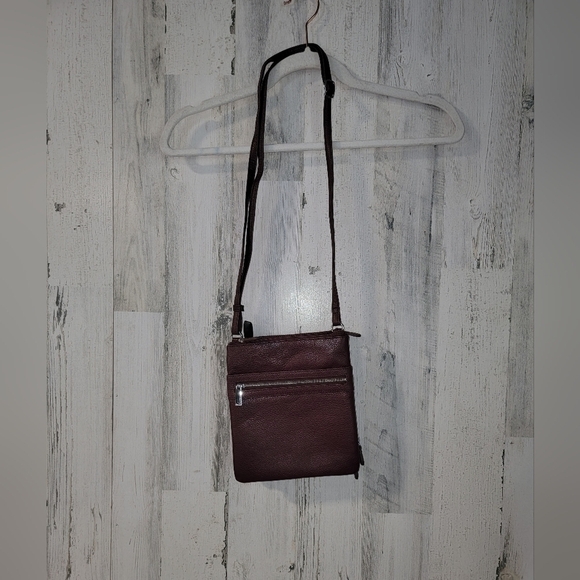 🧡Genuine Leather Crossbody Bag - Picture 1 of 7